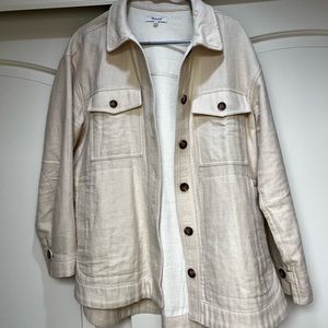 Waffle knit madewell shacket button down